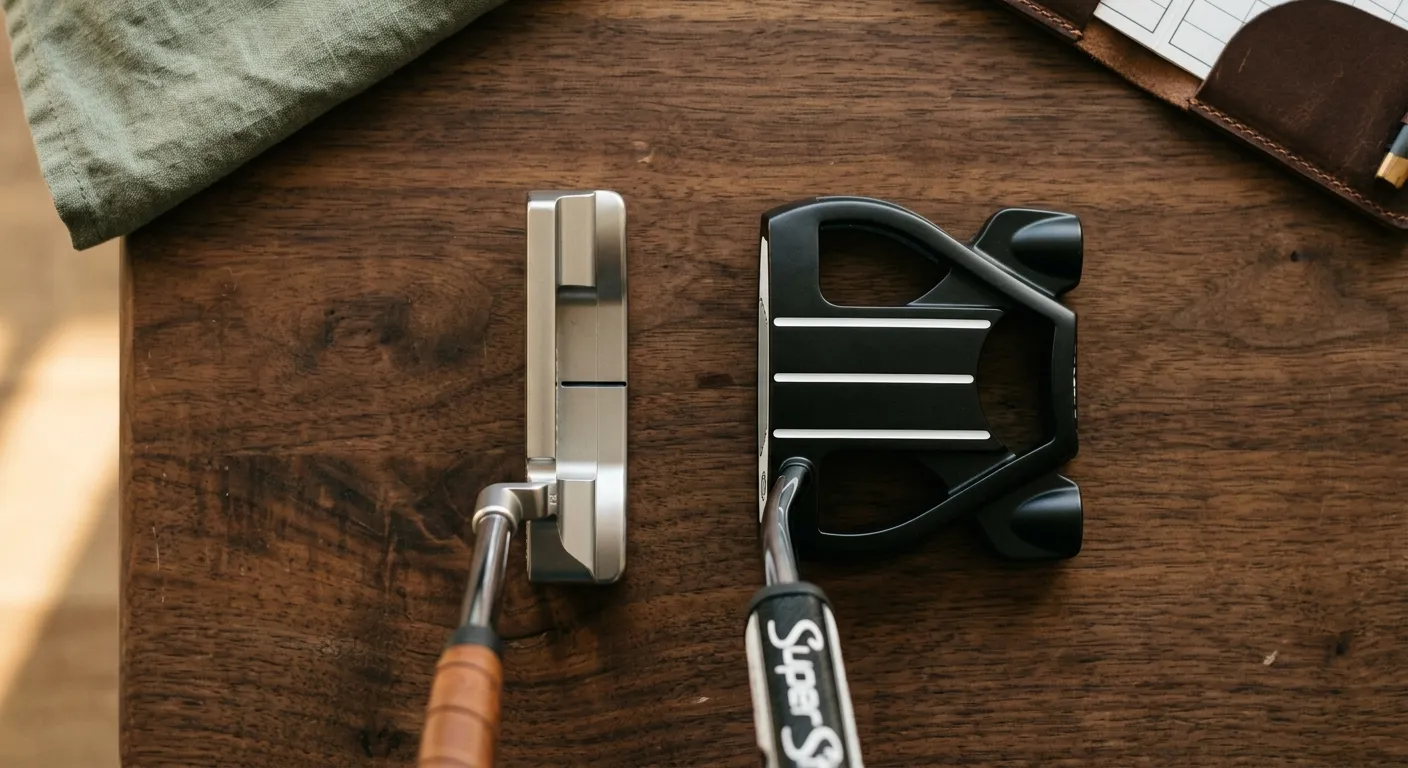 Blade vs Mallet Putter 桿頭俯拍對比